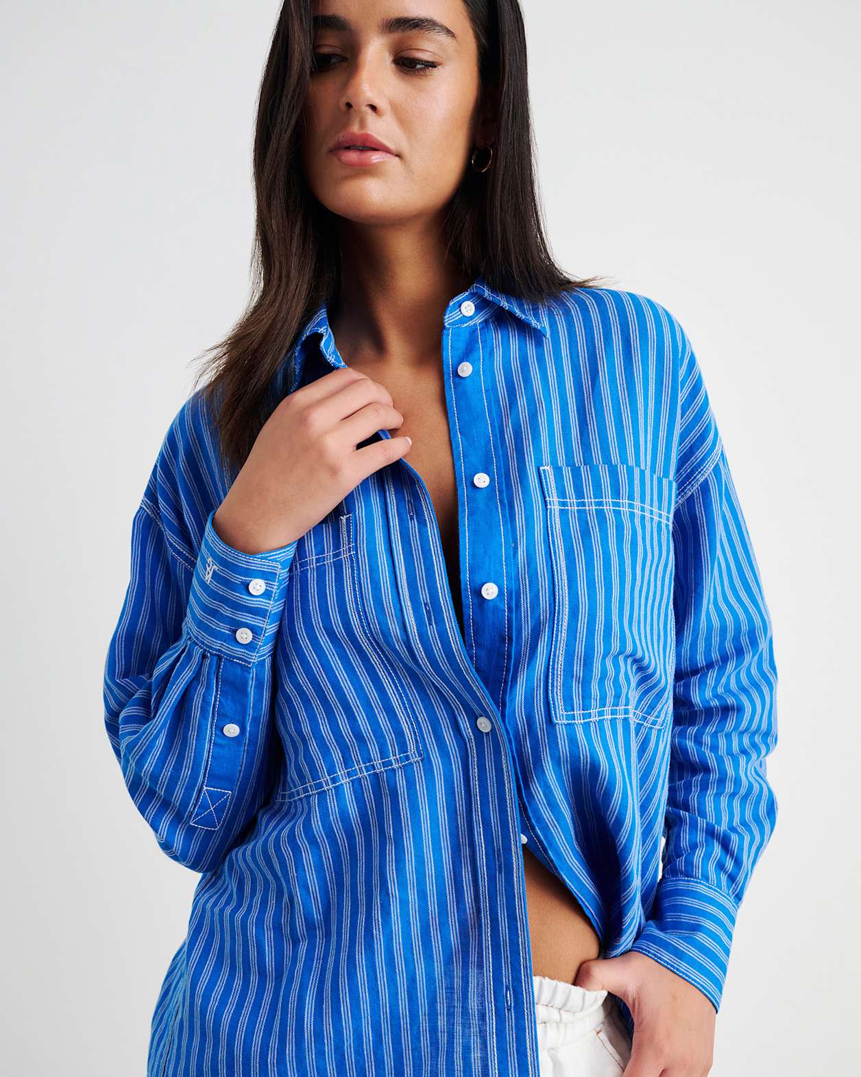 Winona Stripe Shirt in BLUE MULTI