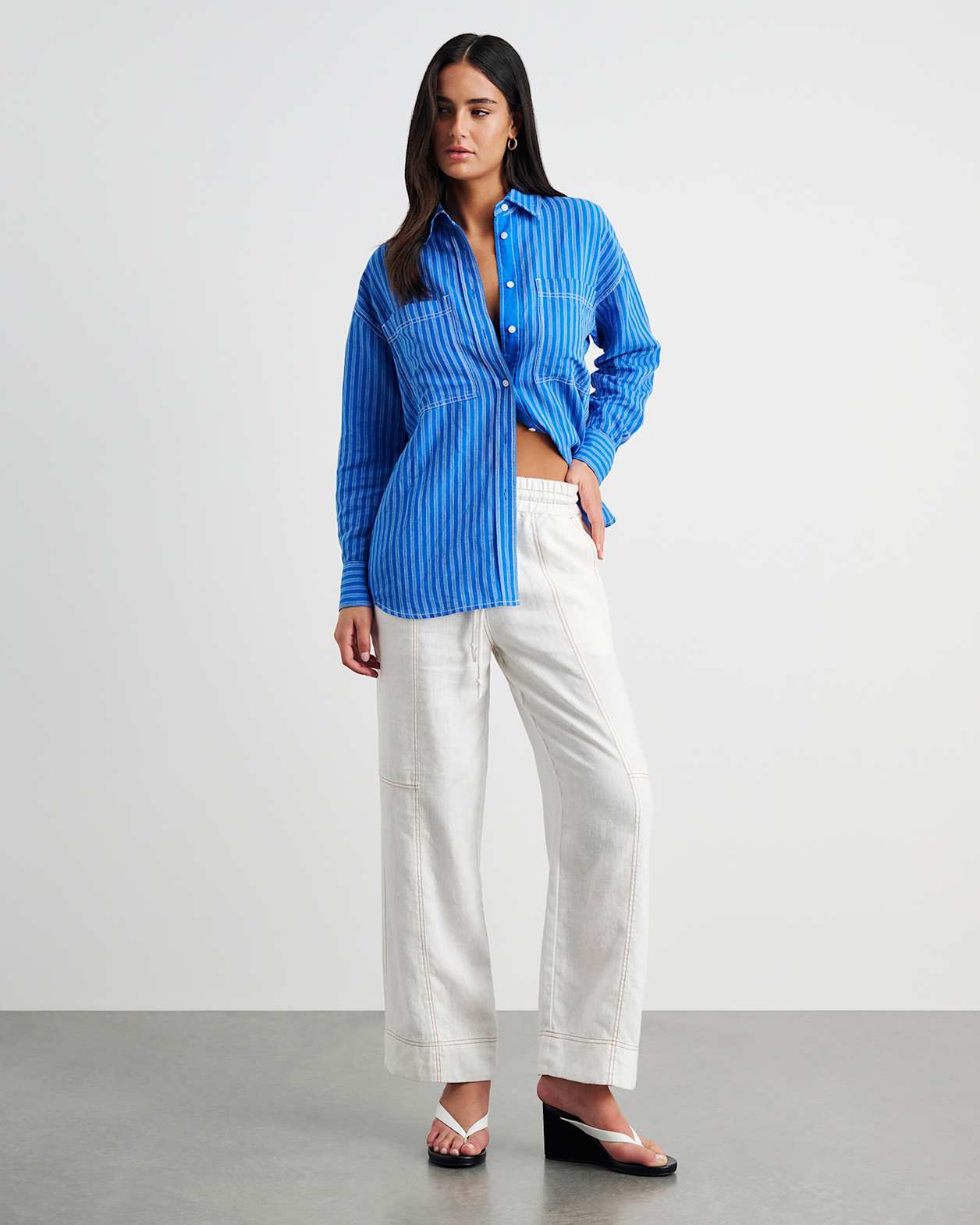 Winona Stripe Shirt in BLUE MULTI