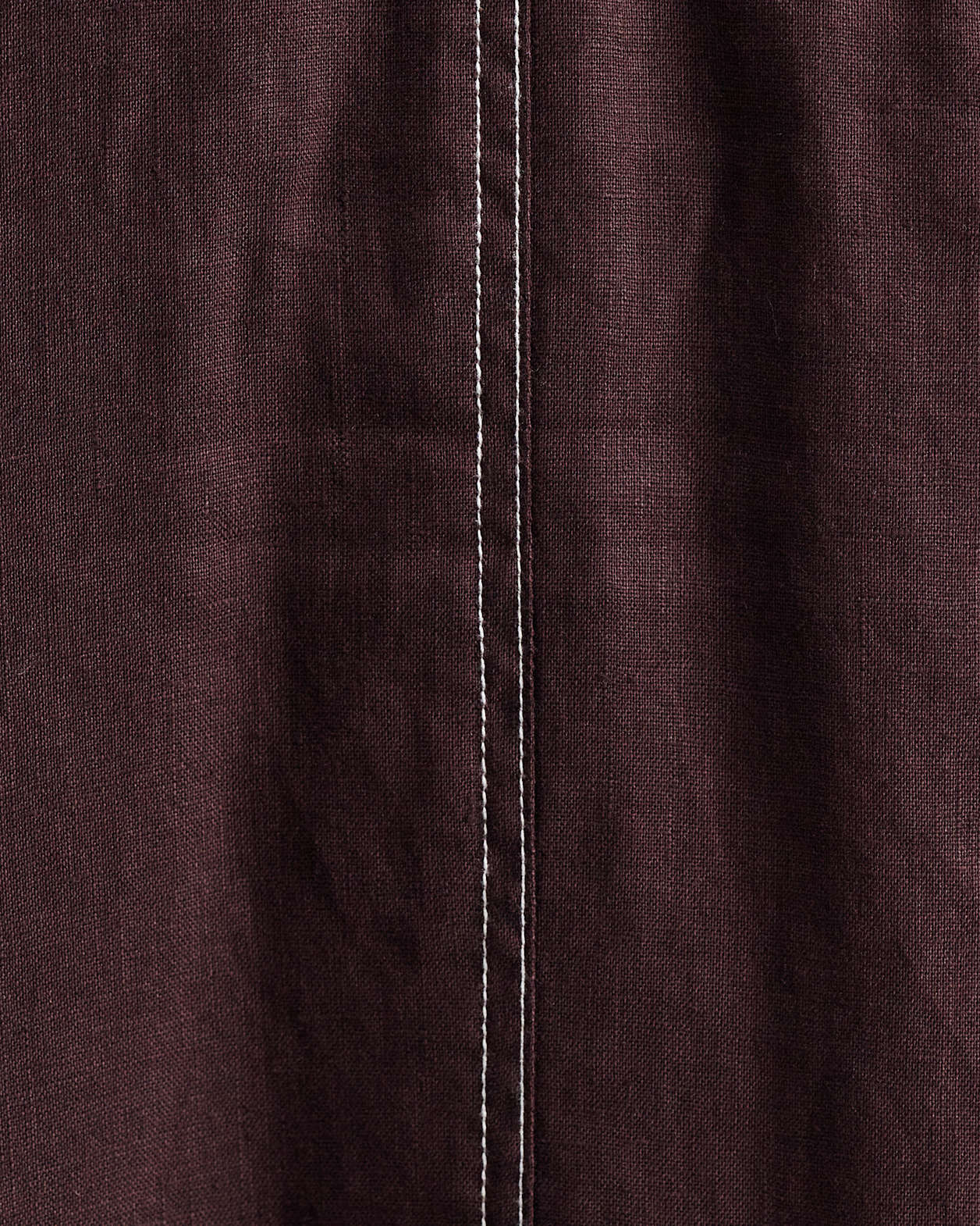 Sara Linen Midi Dress in DARK CHOCOLATE