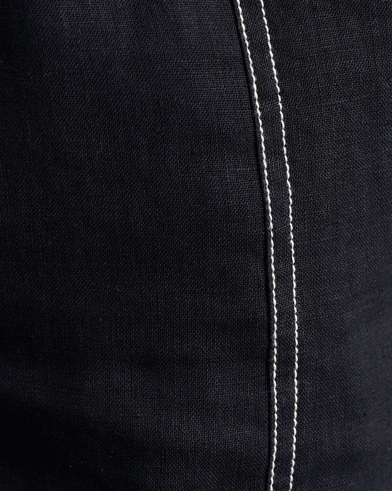 Sabine Linen Relaxed Leg Pant in BLACK