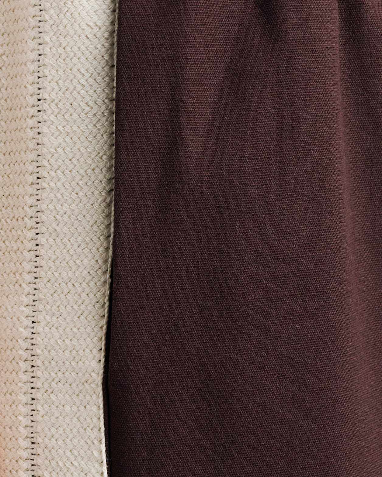 Canvas Contrast Pant in DARK CHOCOLATE