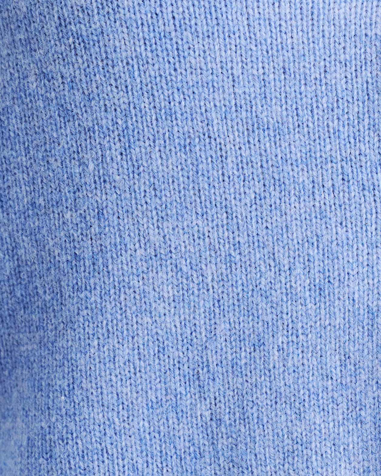 Long Sleeve Wool Cardigan in CORNFLOWER