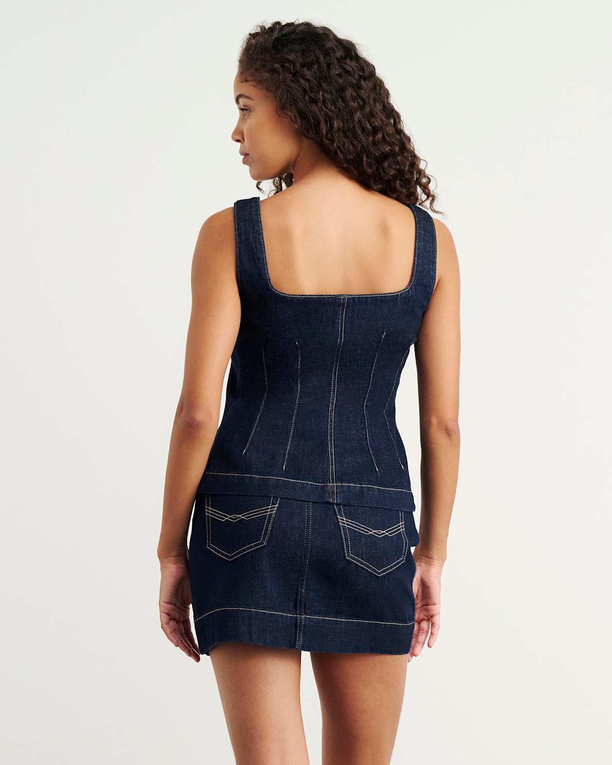 Cora Denim Bodice in RAW WASH