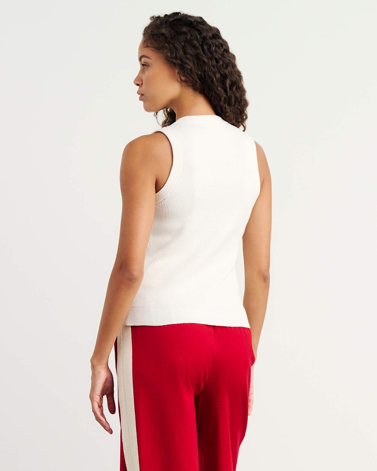 Selene Knit Vest in MILK