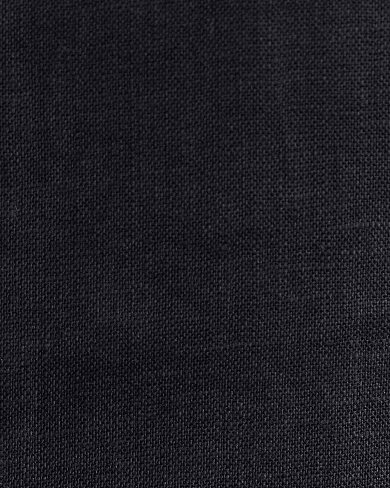 Sabine Linen Square Neck Bodice in BLACK