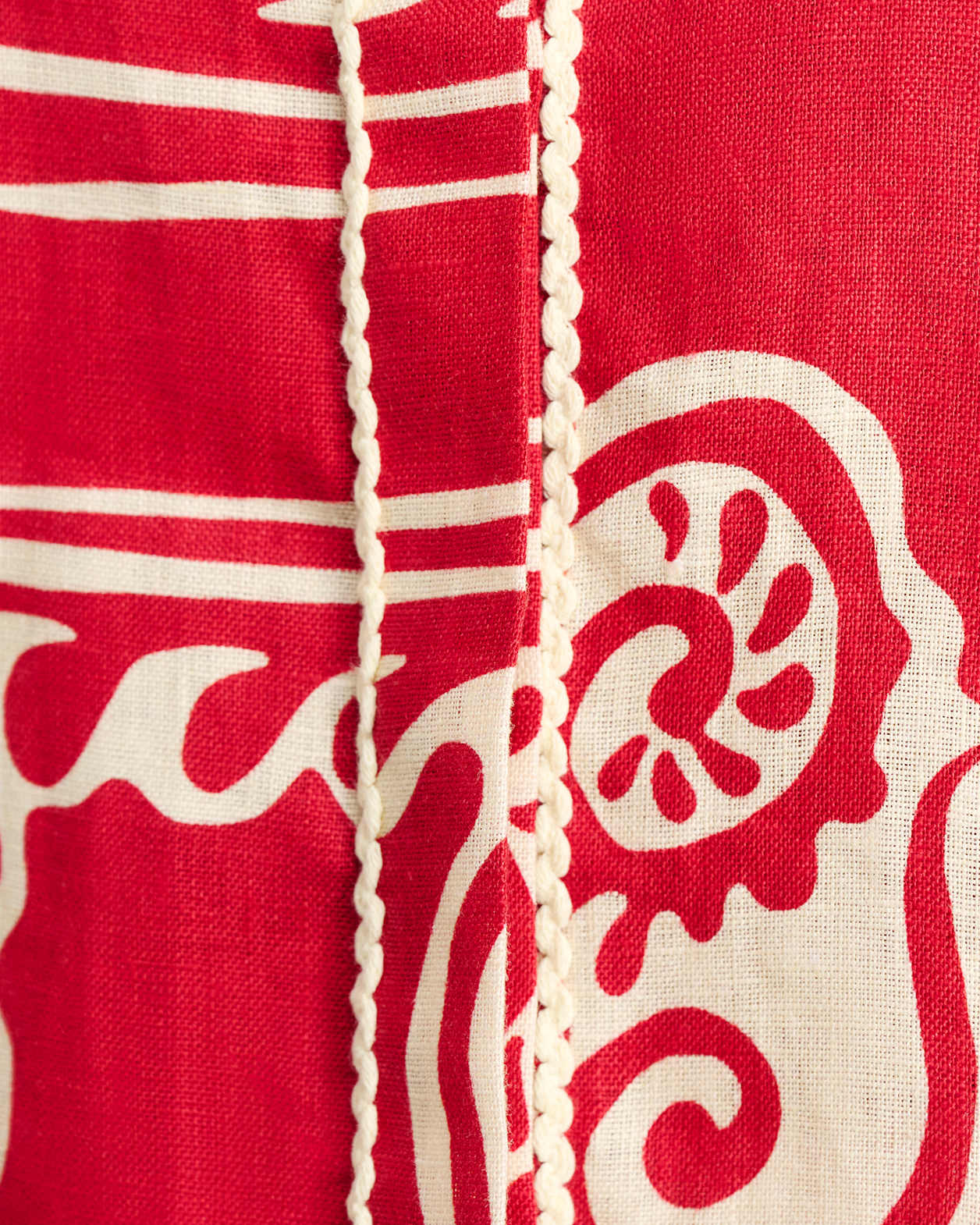 Ceeze Linen Short Sleeve Shirt in RED MULTI