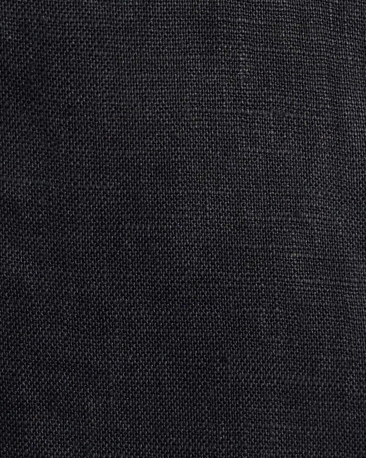 Daphne Linen Mini Dress in BLACK