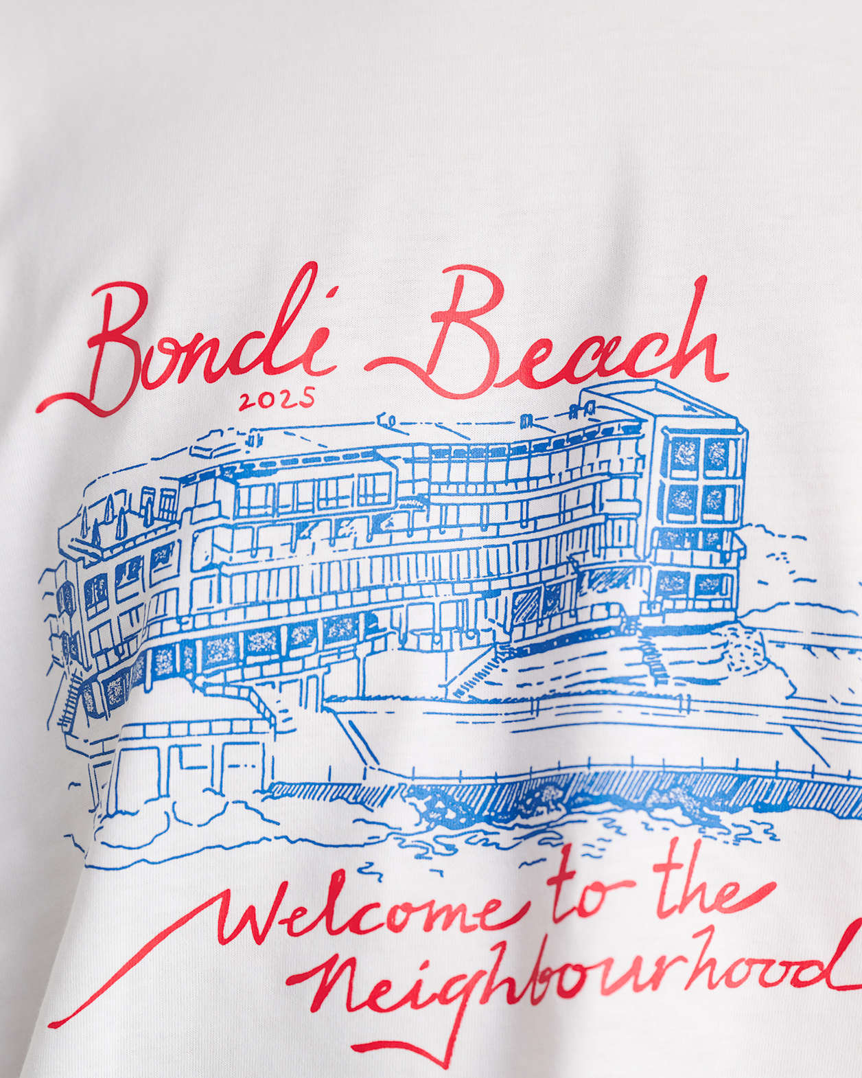 Aston Short Sleeve Tee in WHITE/BLUE