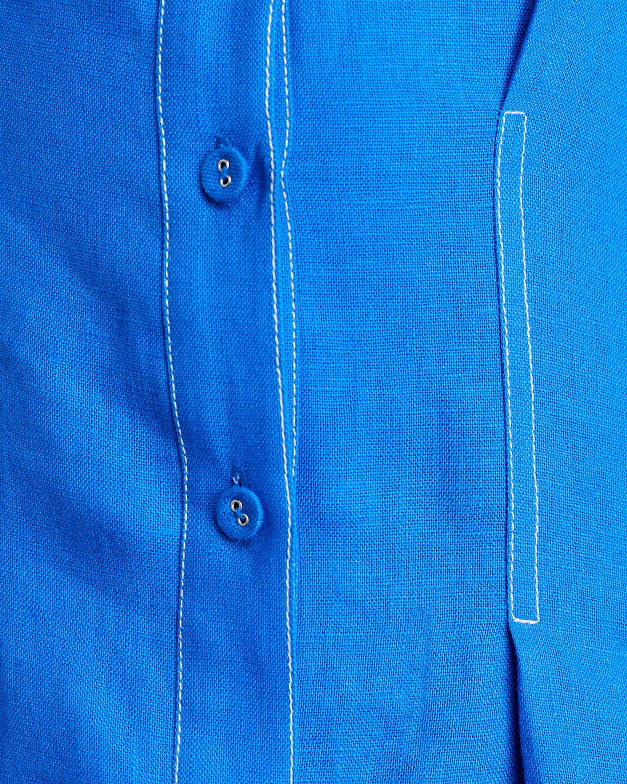 Bella Linen Dress in BRIGHT BLUE