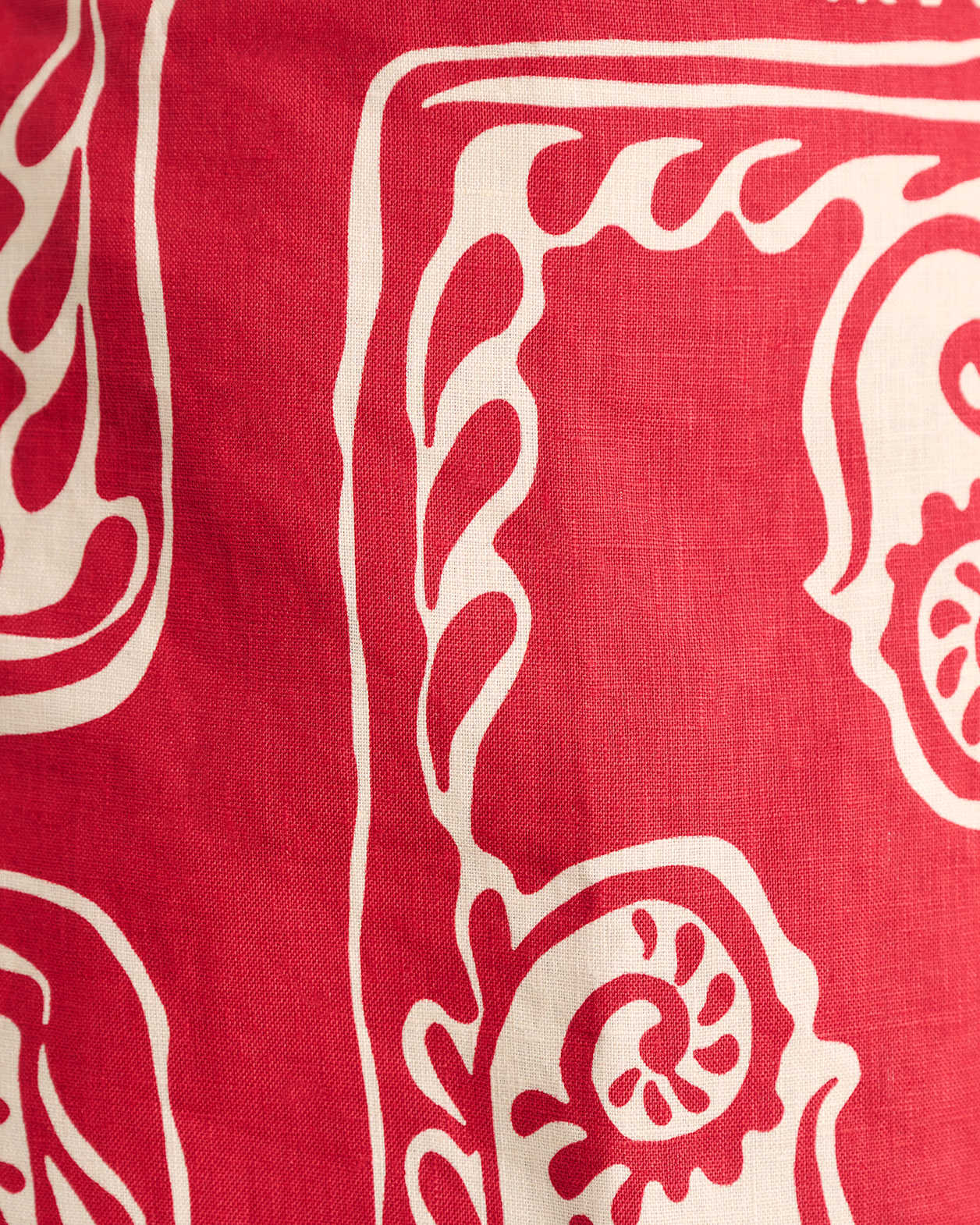 Ceezee Linen Wrap Mini Skirt in RED MULTI