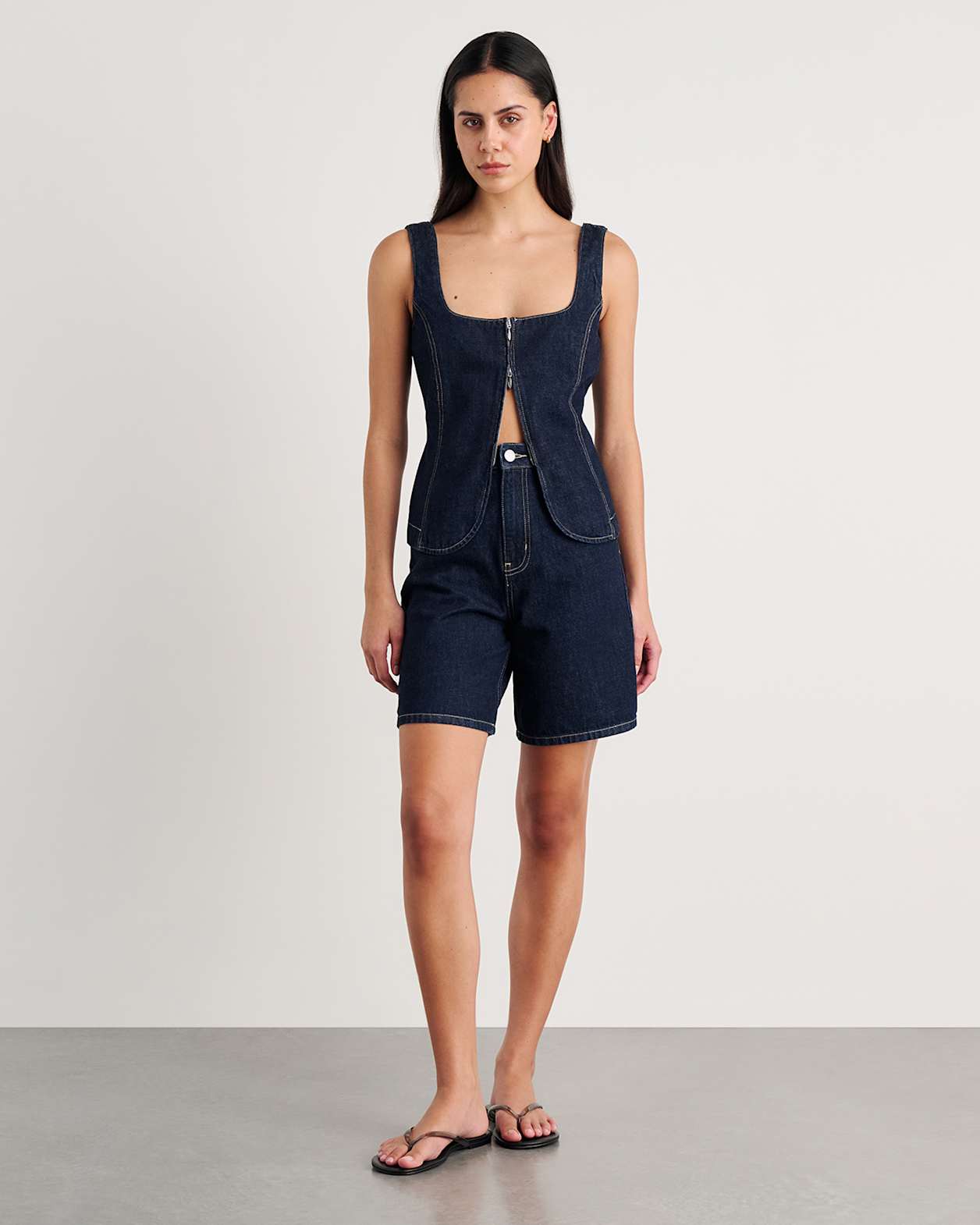 Cora Denim Bodice in RAW WASH