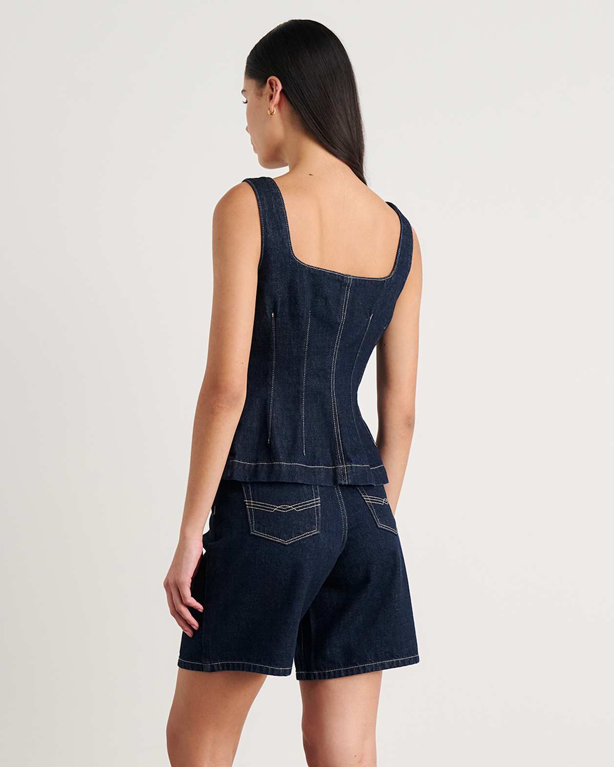 Cora Denim Bodice in RAW WASH