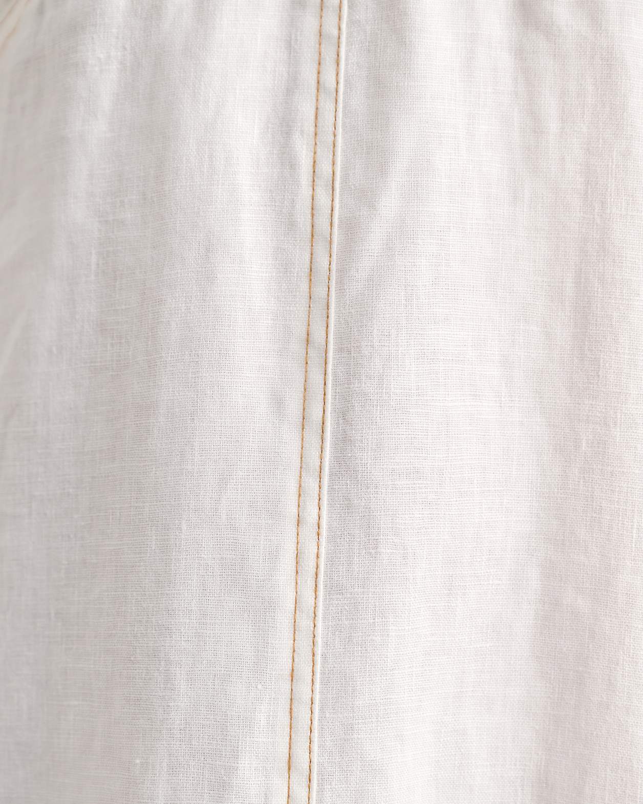 Sara Linen Midi Dress in WHITE