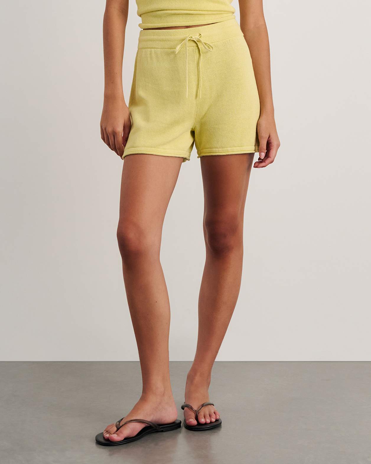 Brita Knit Pull On Short in CITRUS