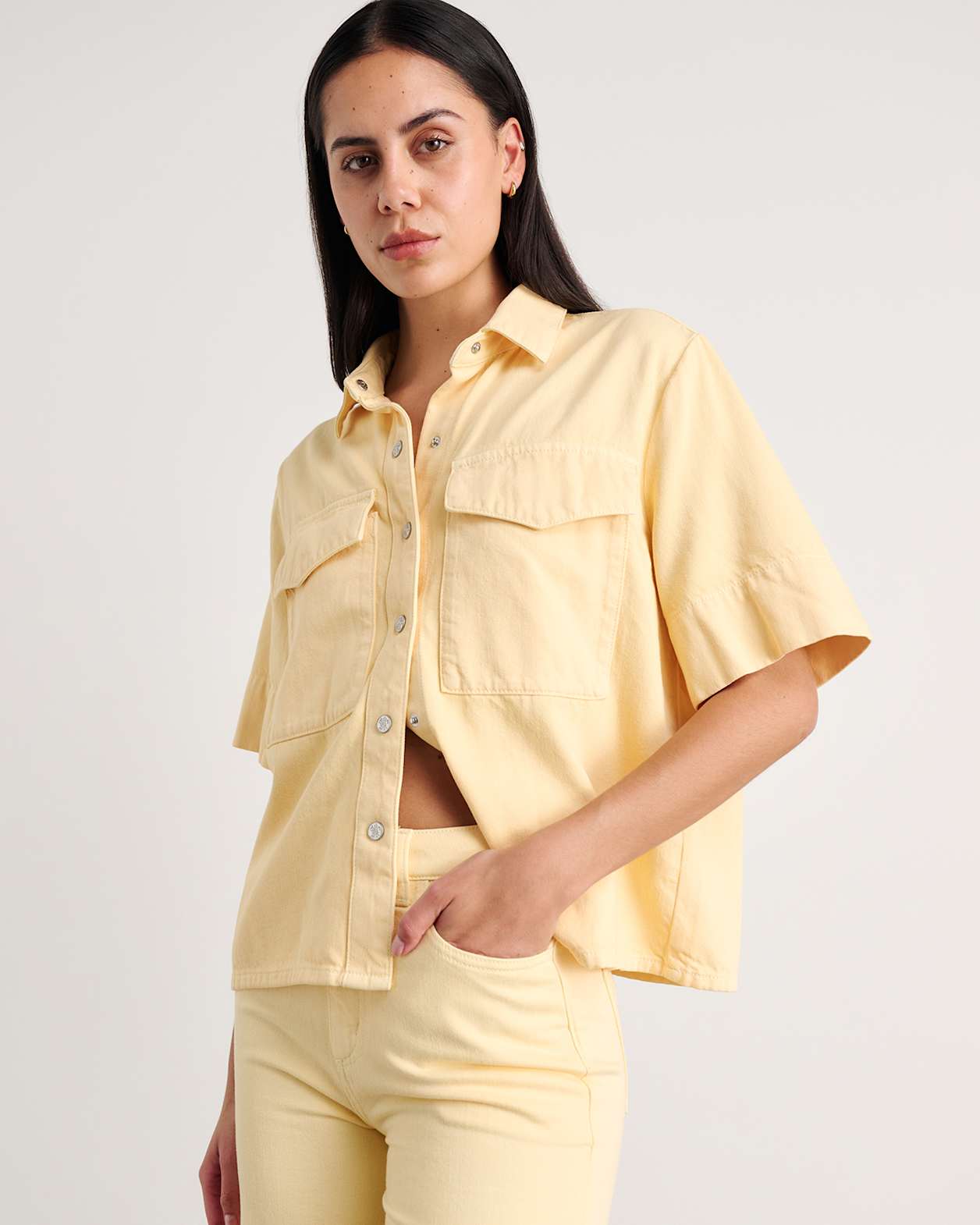 Loe Denim Shirt in BUTTER