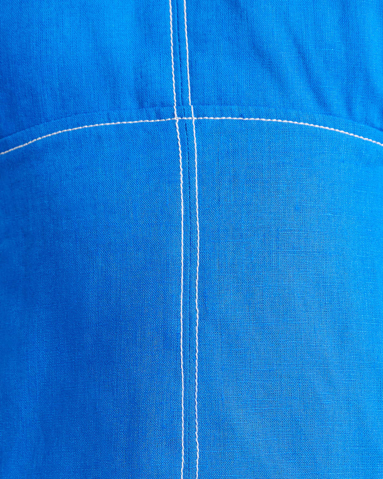 Daphne Linen Mini Dress in BRIGHT BLUE