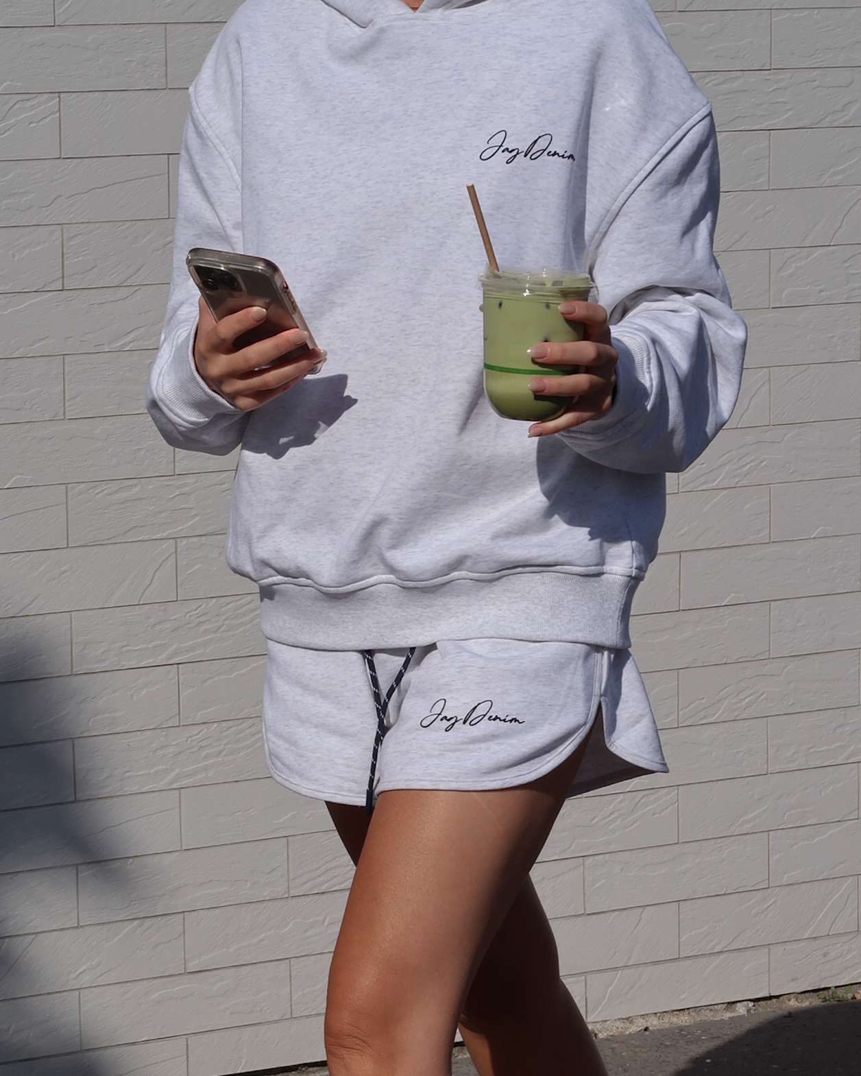 Aston Sweat Short in GREY MARLE