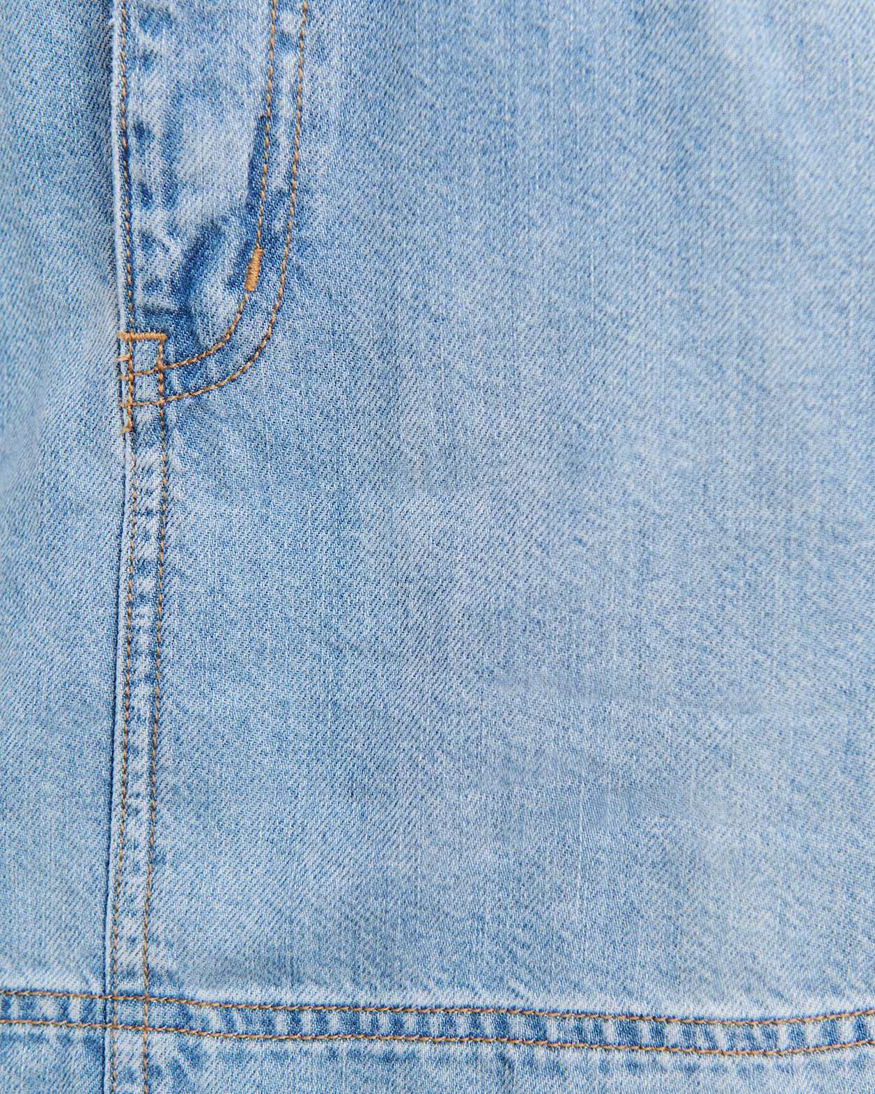 Loe Denim Shirt Dress in LIGHT WASH