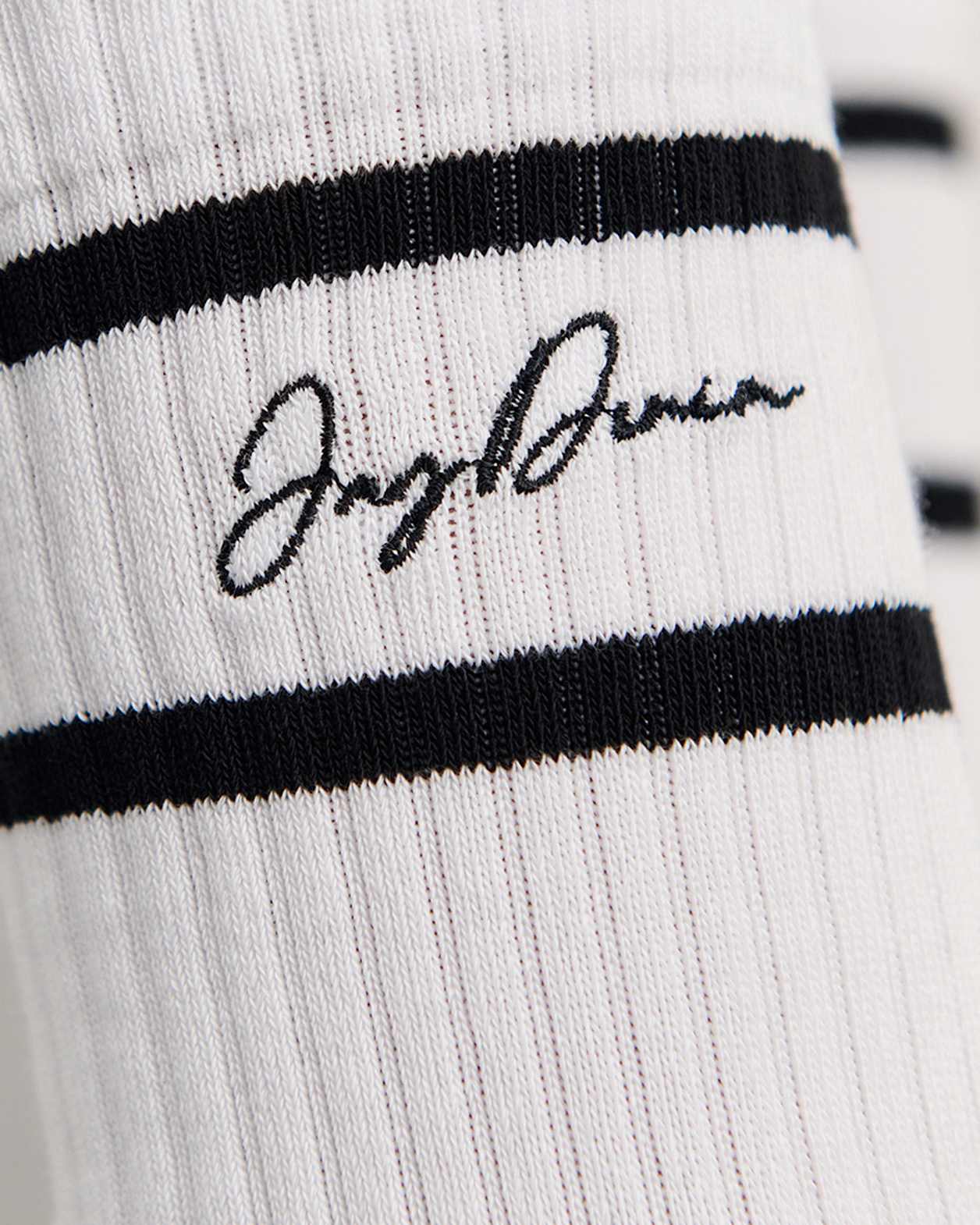 Jag Embroidered Sport Sock in WHITE/BLACK