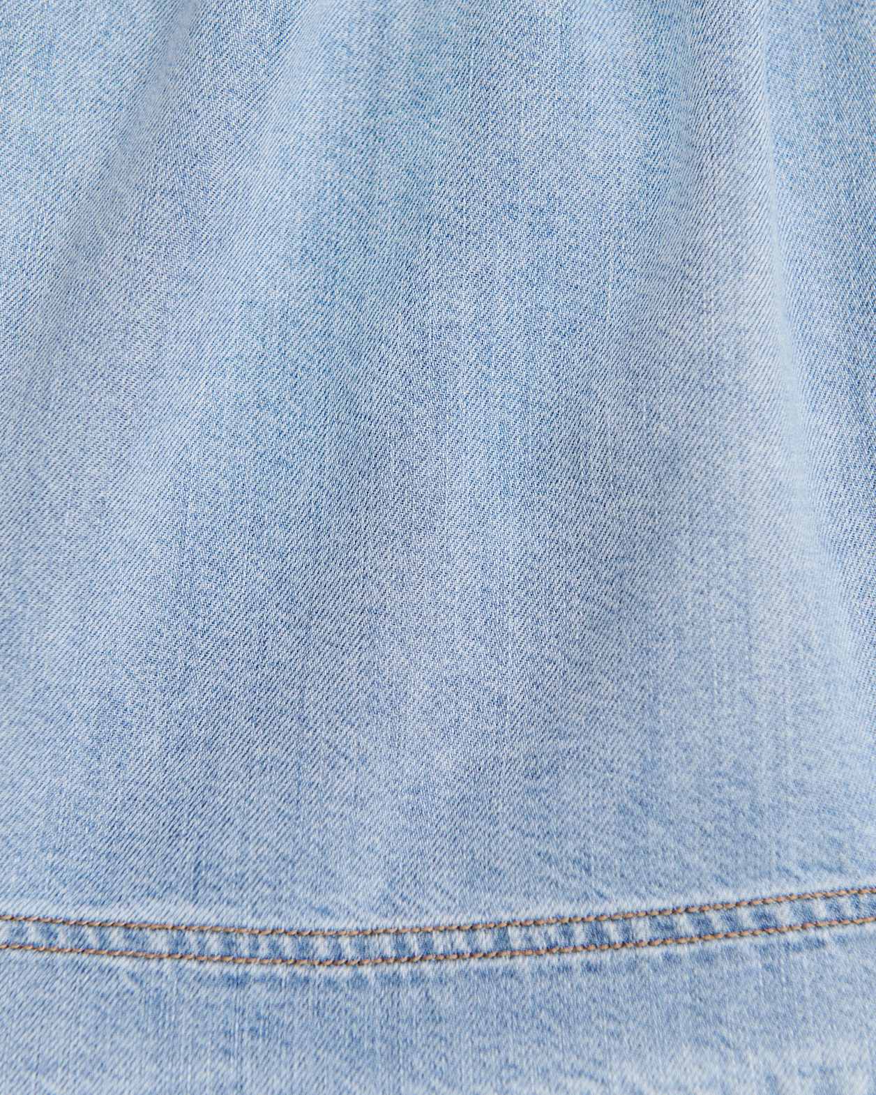 Loe Denim One Shoulder Top in LIGHT WASH