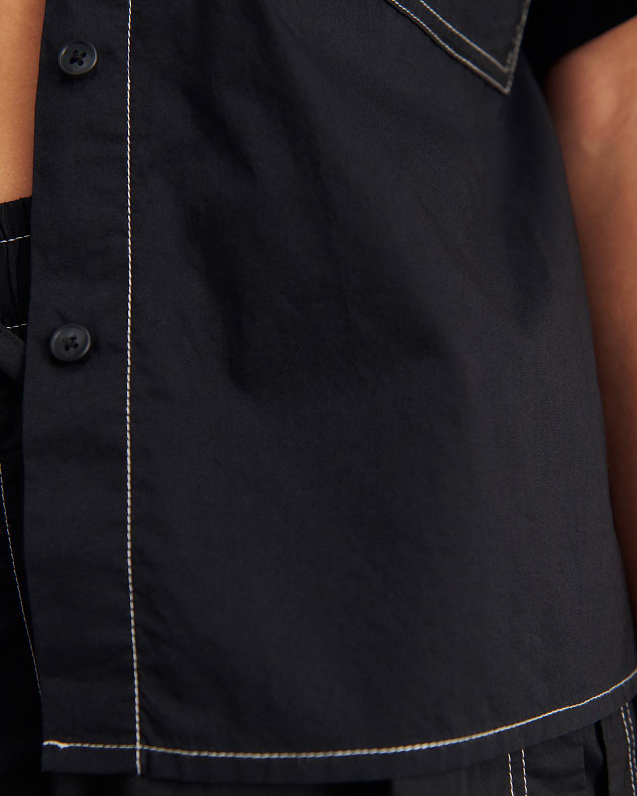 Eden Relaxed Short Sleeve Shirt in BLACK