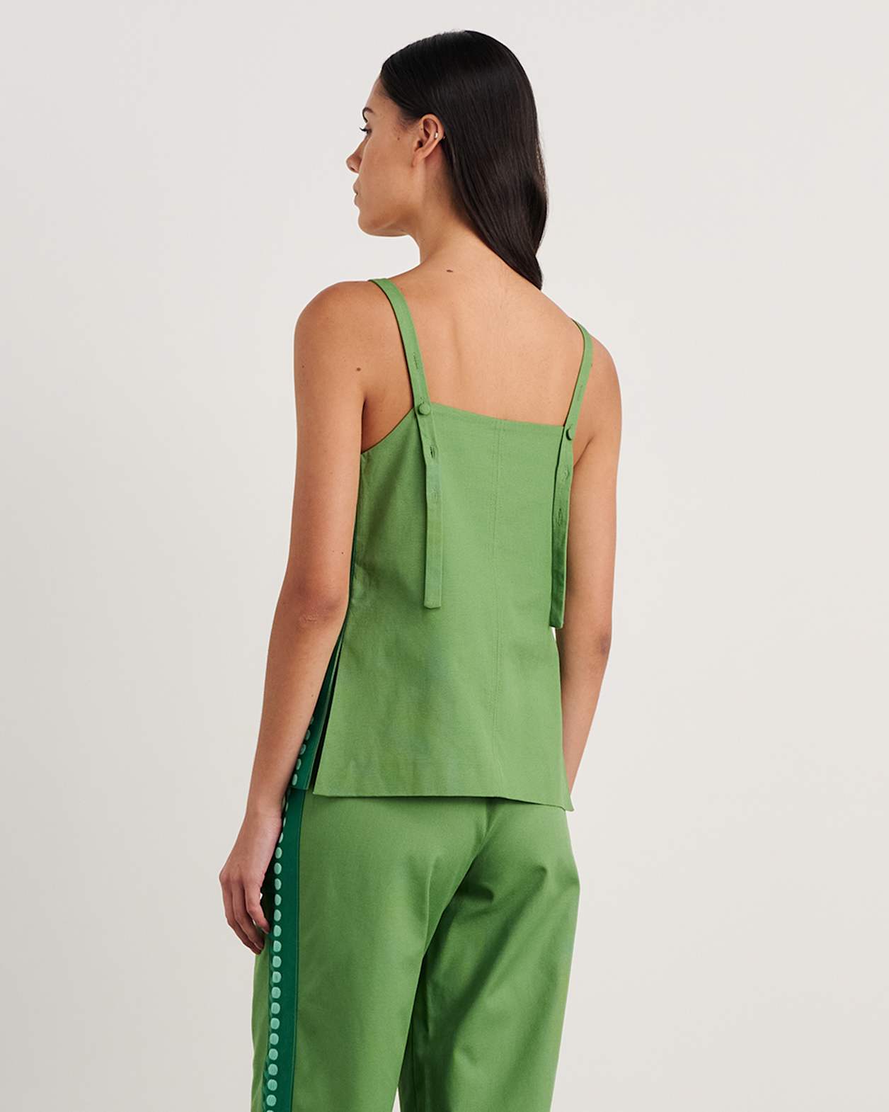 Canvas Contrast Cami in GREEN MULTI