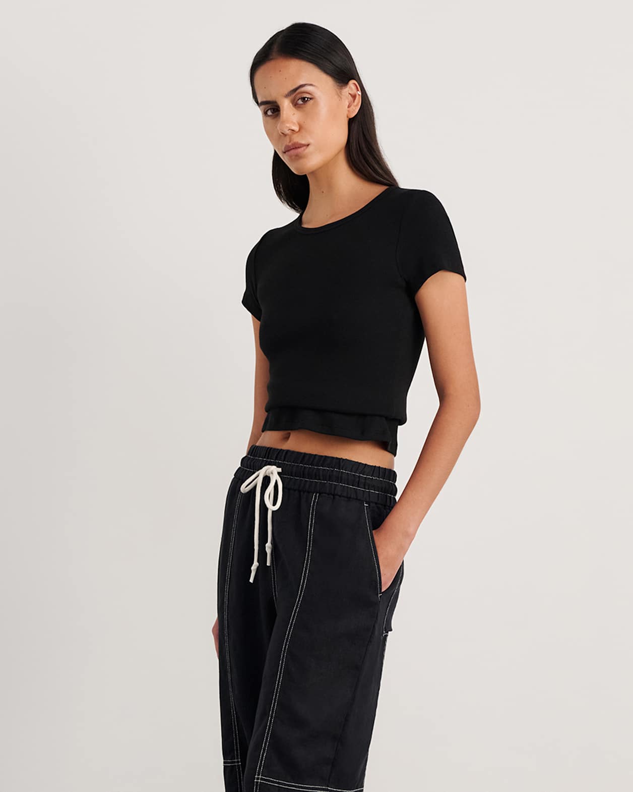 Kate Baby Tee in BLACK