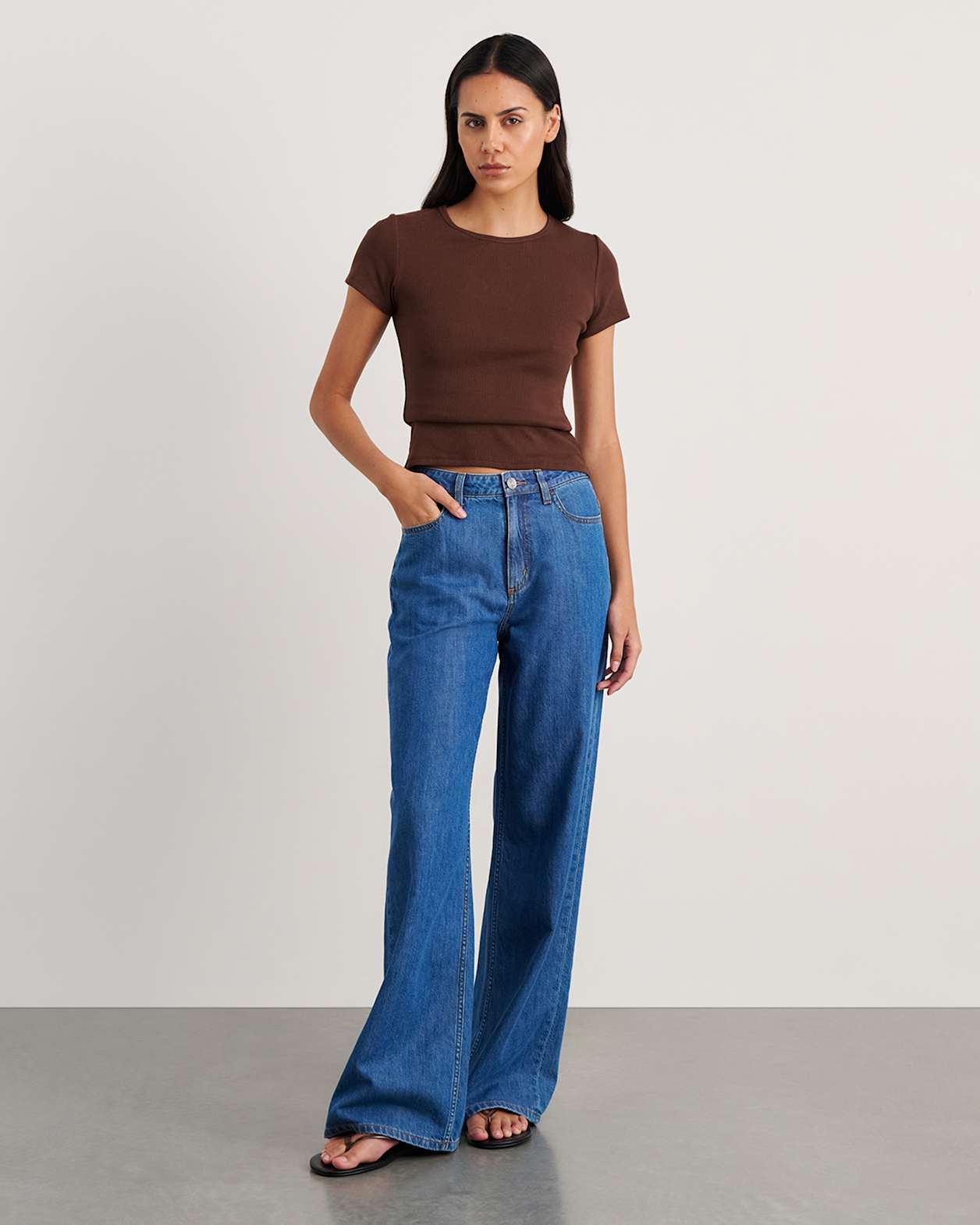 Kate Baby Tee in DARK CHOCOLATE