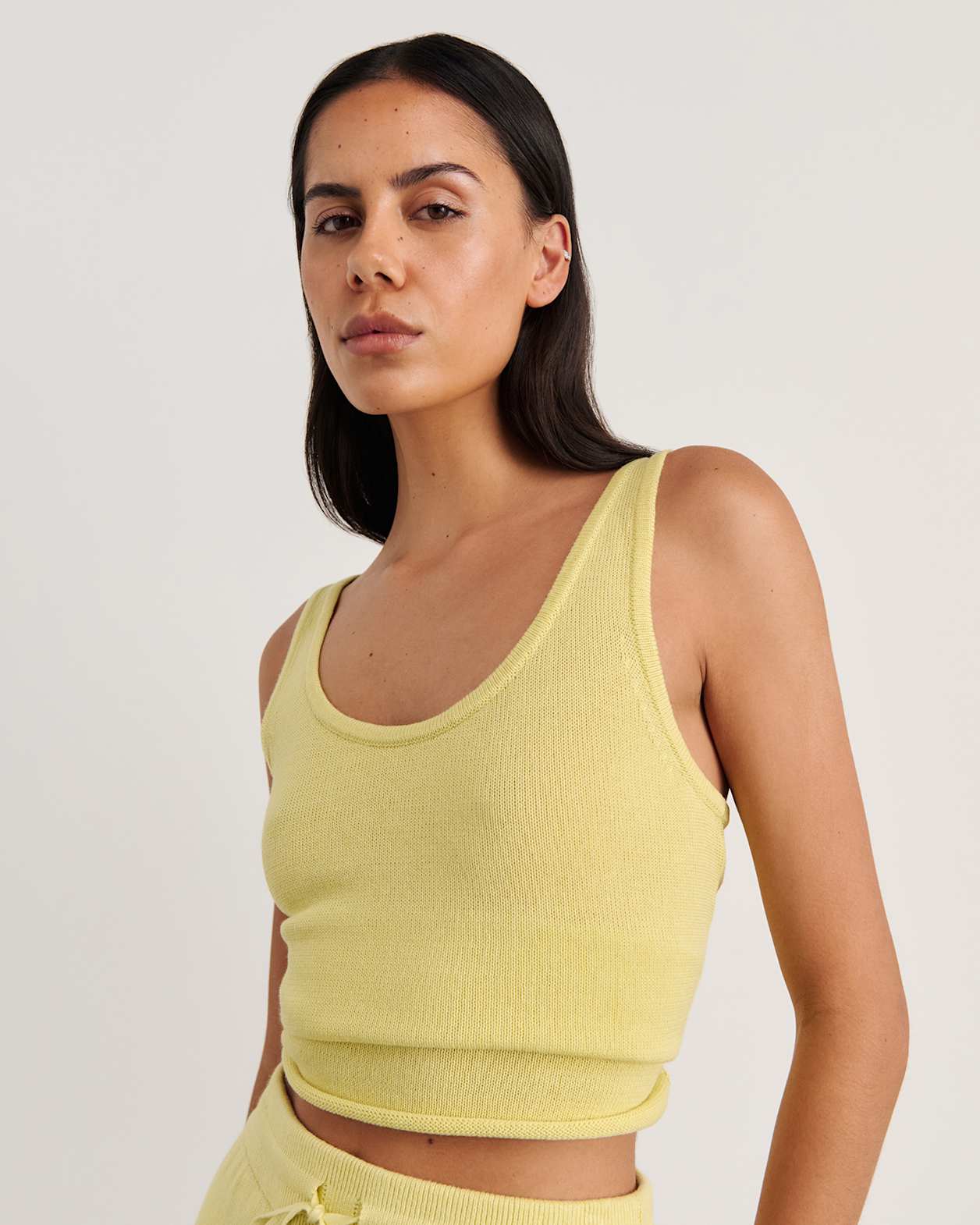 Brita Knit Tank in CITRUS