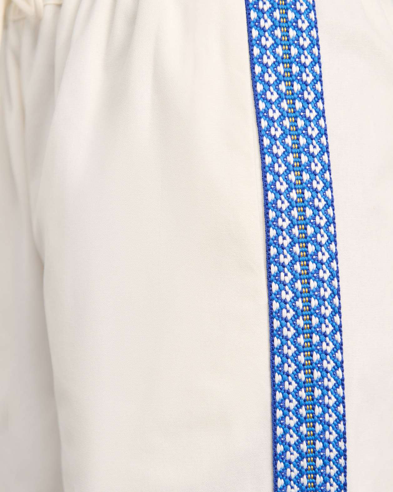 Canvas Contrast Pant in MILK