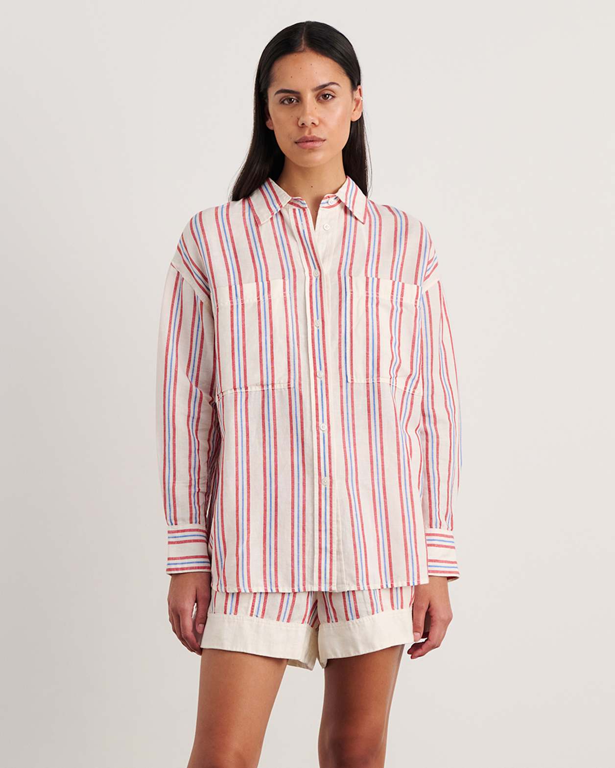 Winona Stripe Shirt in IVORY/MULTI