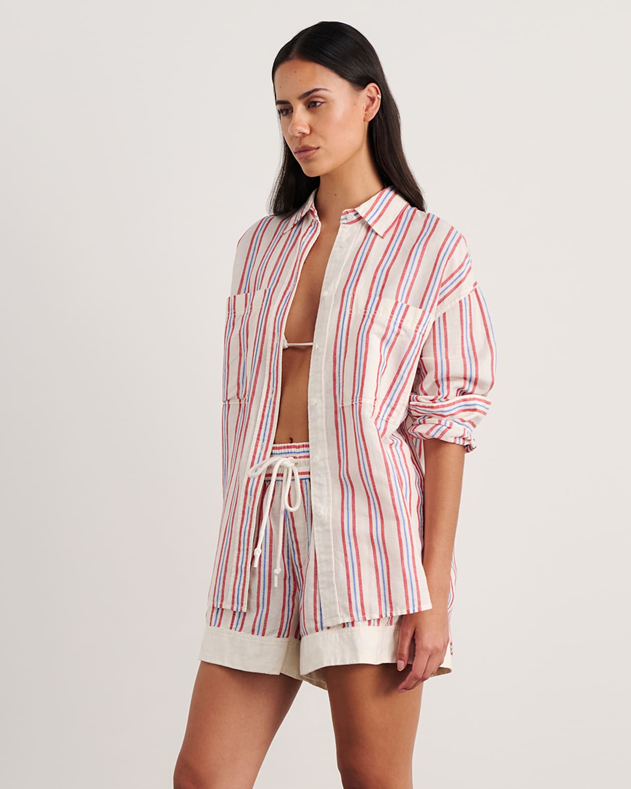 Winona Stripe Shirt in IVORY/MULTI