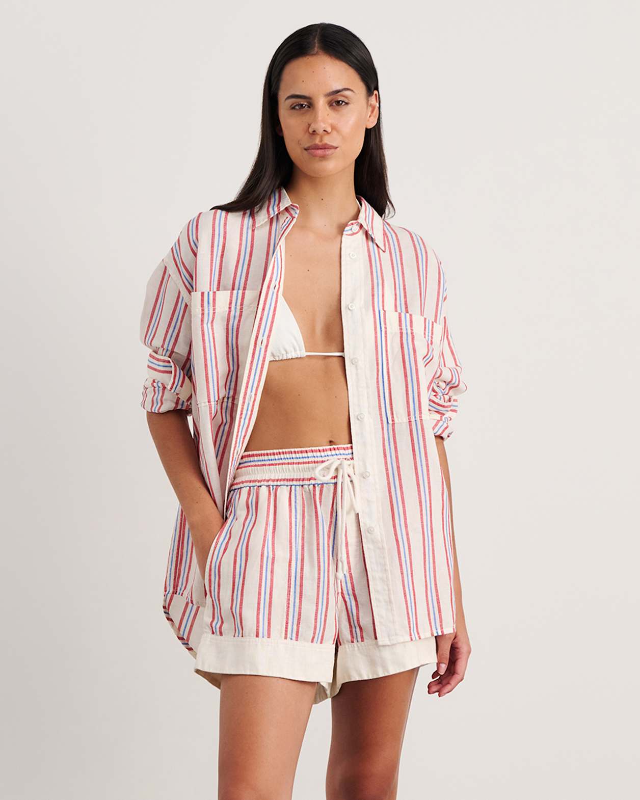 Winona Stripe Shirt in IVORY/MULTI