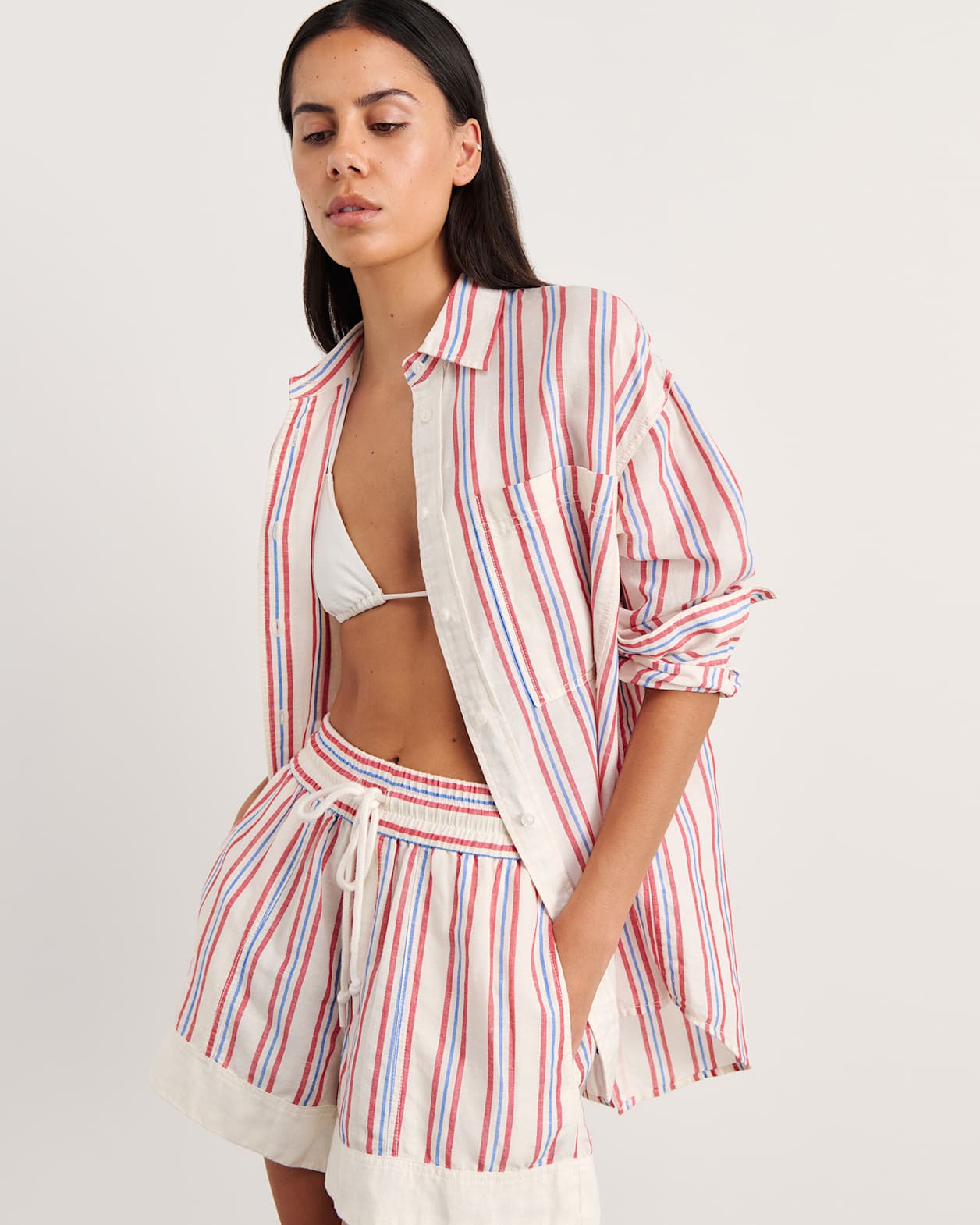 Winona Stripe Shirt in IVORY/MULTI