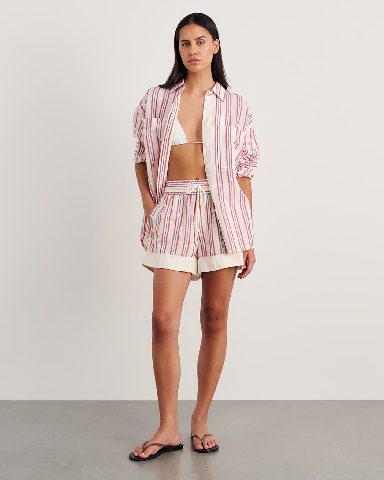 Winona Stripe Shirt in IVORY/MULTI