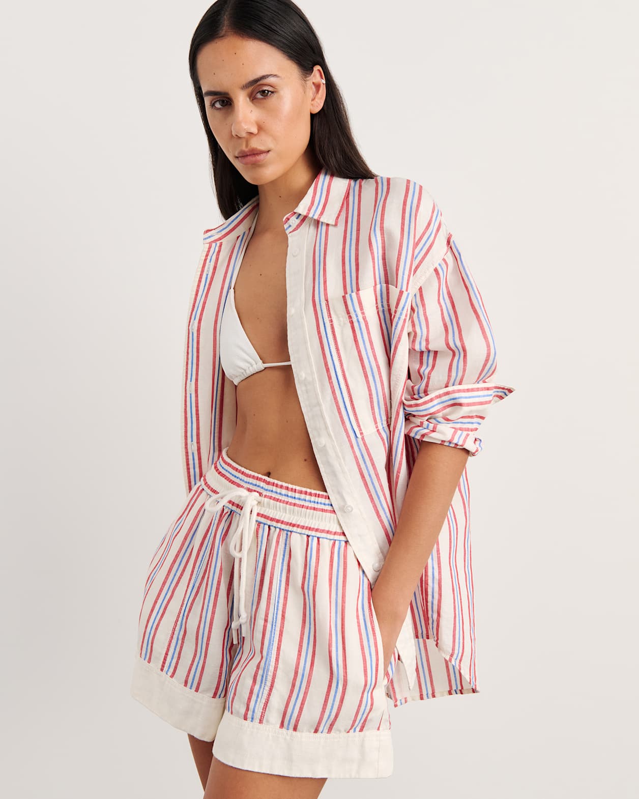 Winona Stripe Shirt in IVORY/MULTI