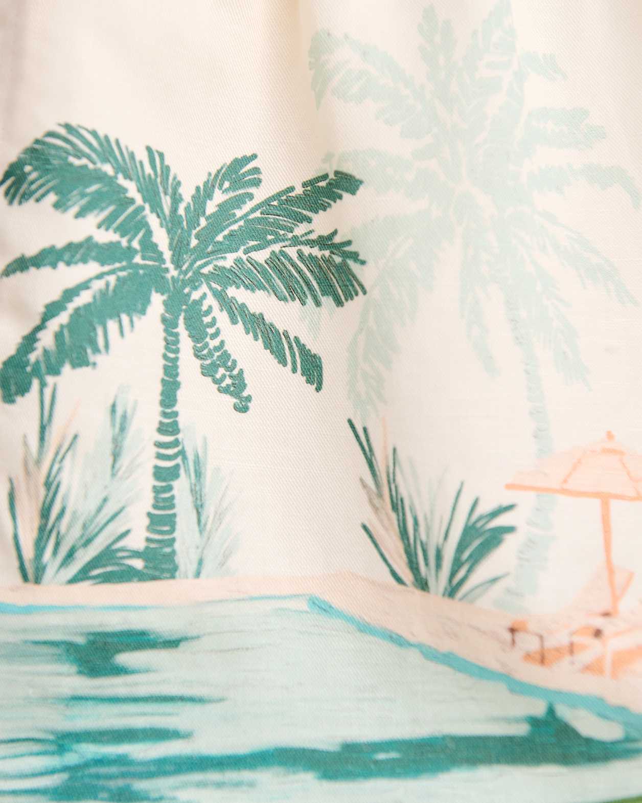 Sunlounger Short Sleeve Shirt in IVORY/MOSS