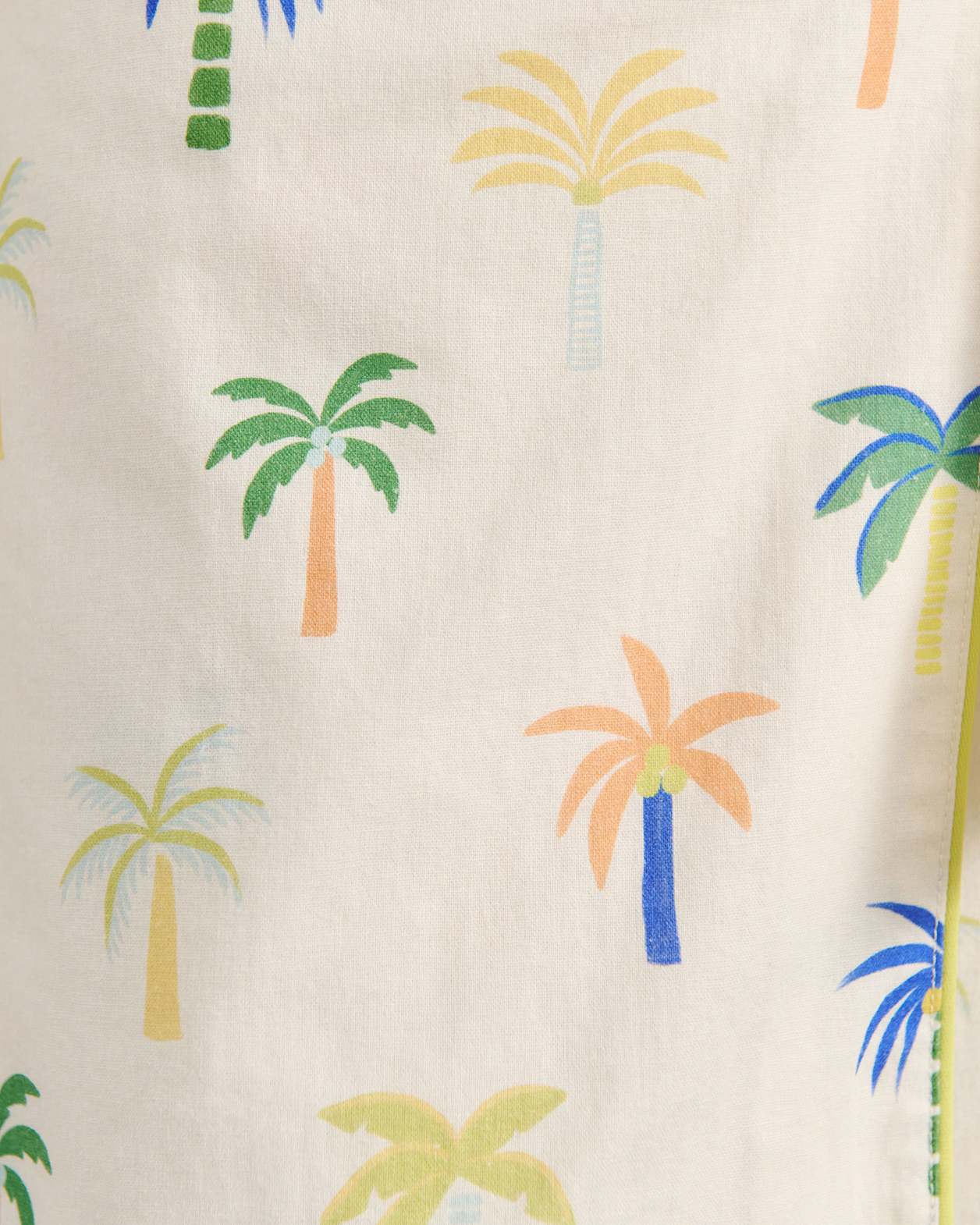 Palm Tie Wrap Mini Skirt in IVORY/MULTI