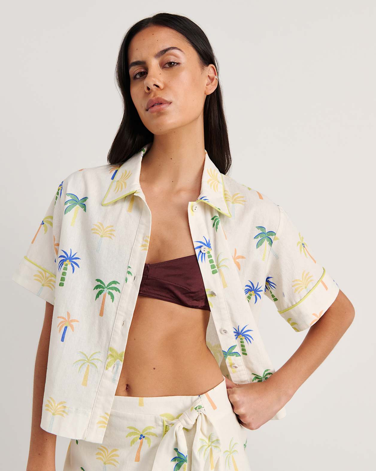 Palm Resort Shirt in IVORY/MULTI