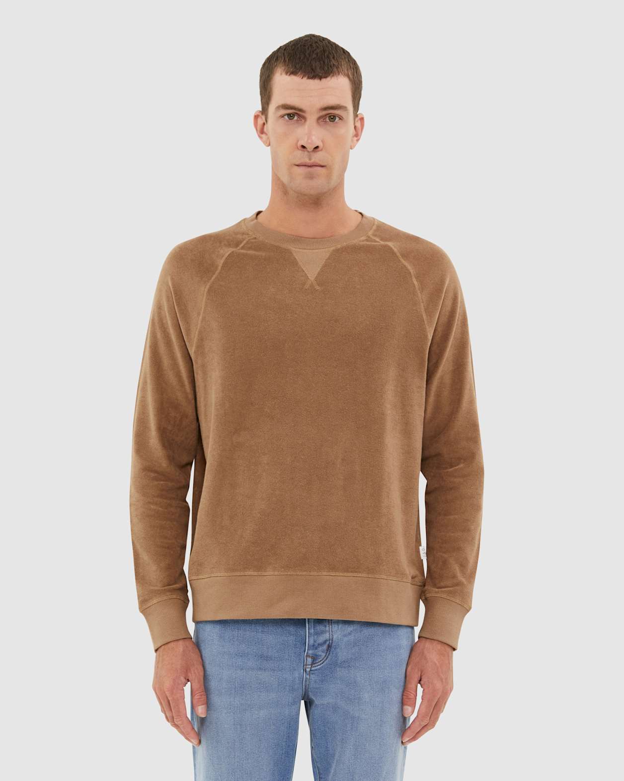 Jag Terry Crewneck in CHOCOLATE