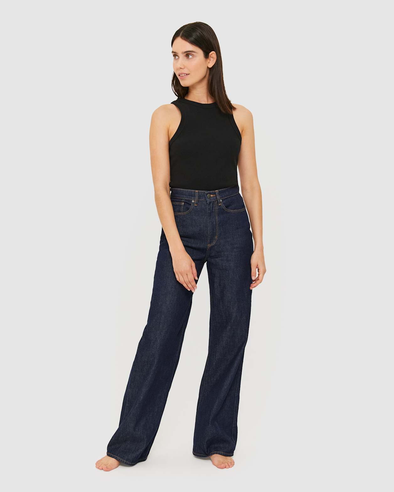 Leah Wide Leg Jean in RAW WASH