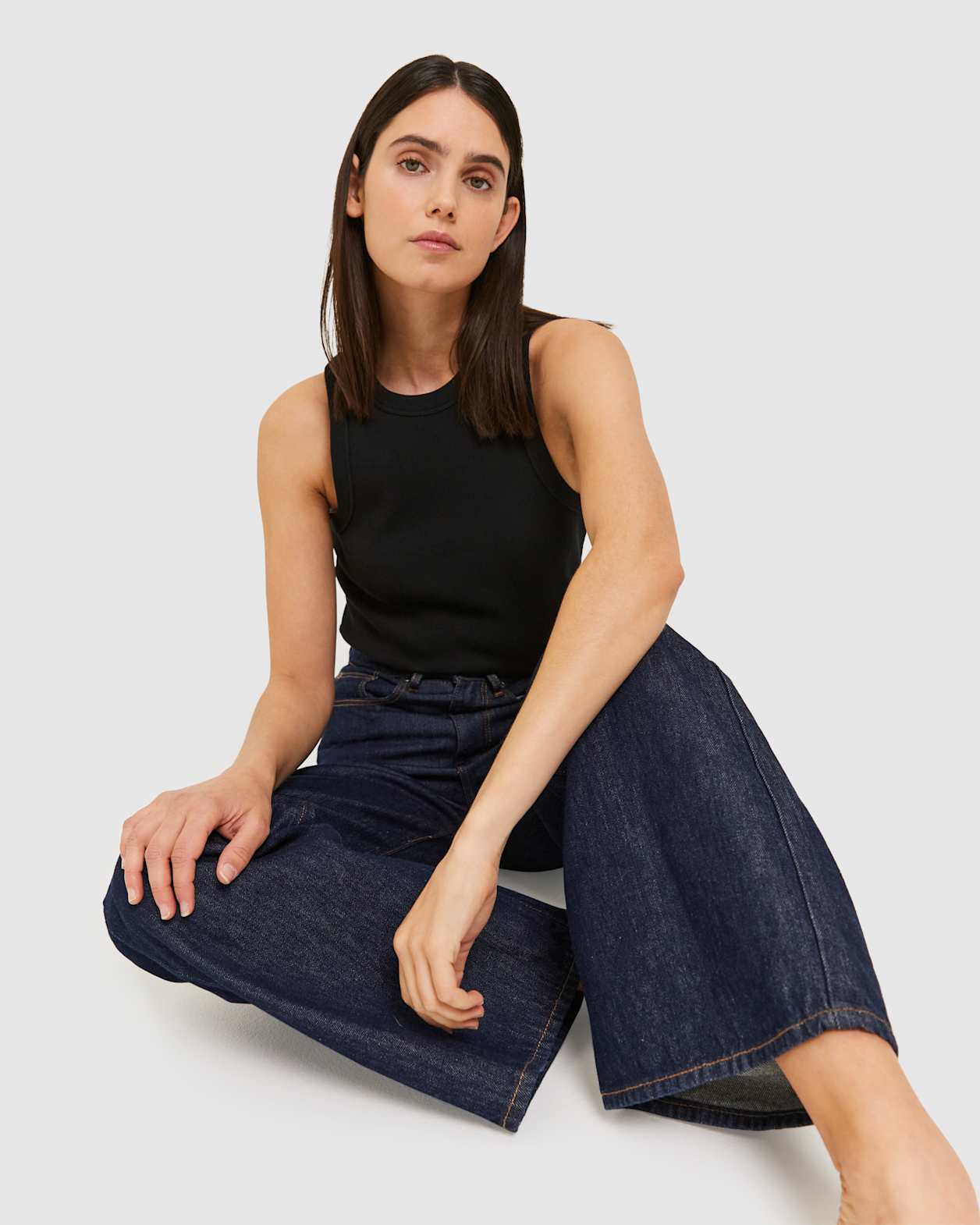 Leah Wide Leg Jean in RAW WASH