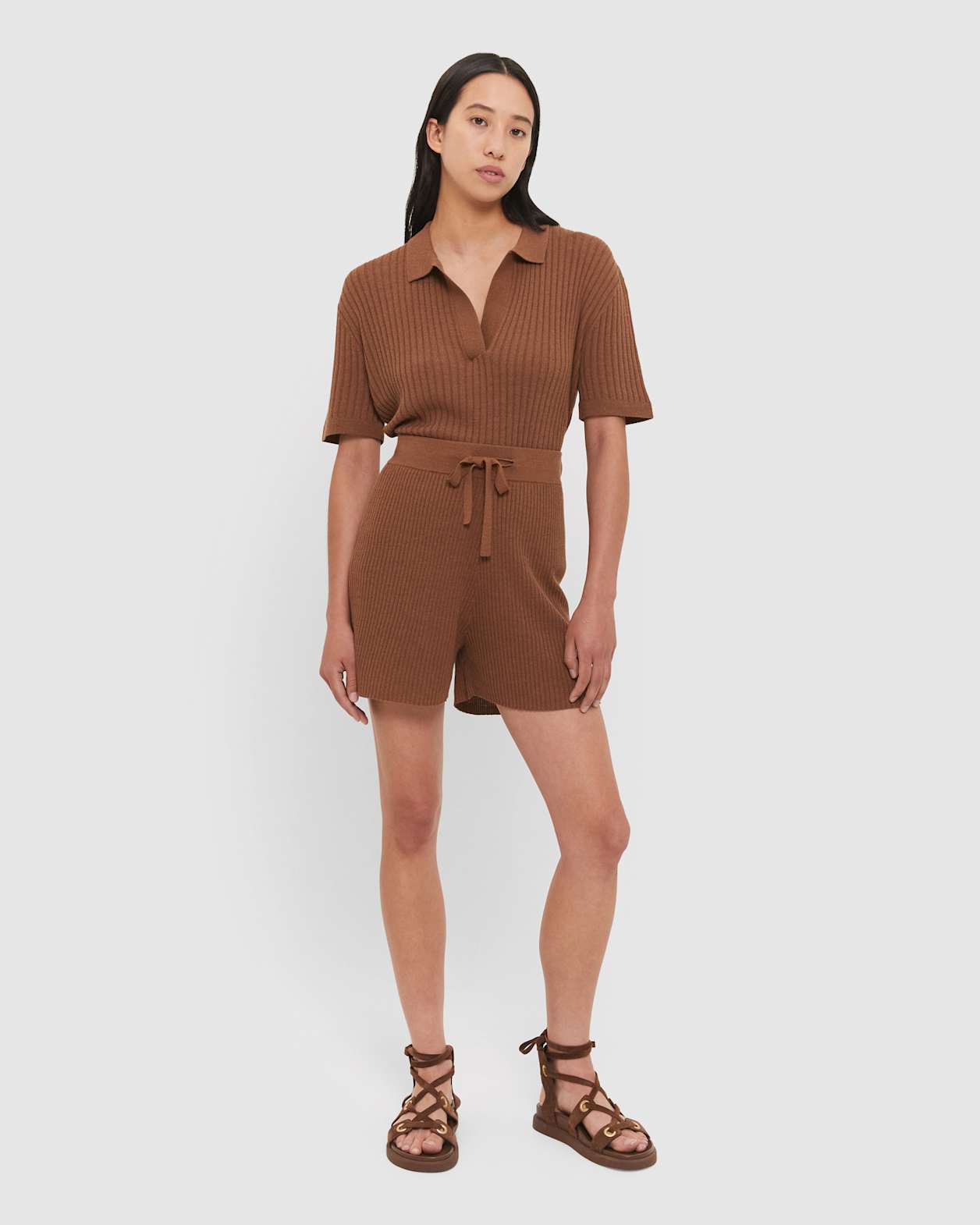 Sadie Knitted Shorts in COCONUT