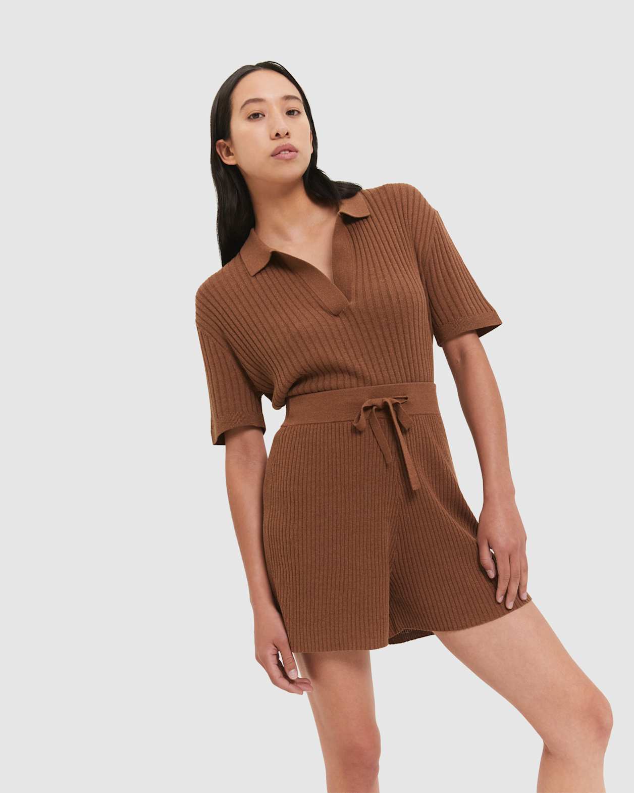 Sadie Knitted Shorts in COCONUT