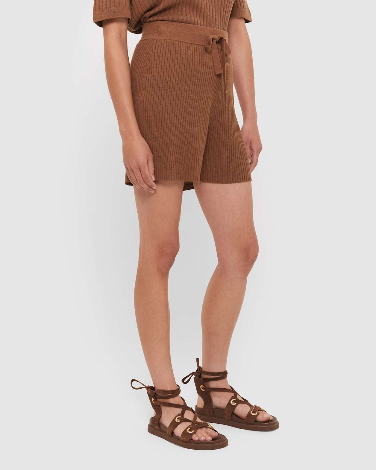 Sadie Knitted Shorts in COCONUT