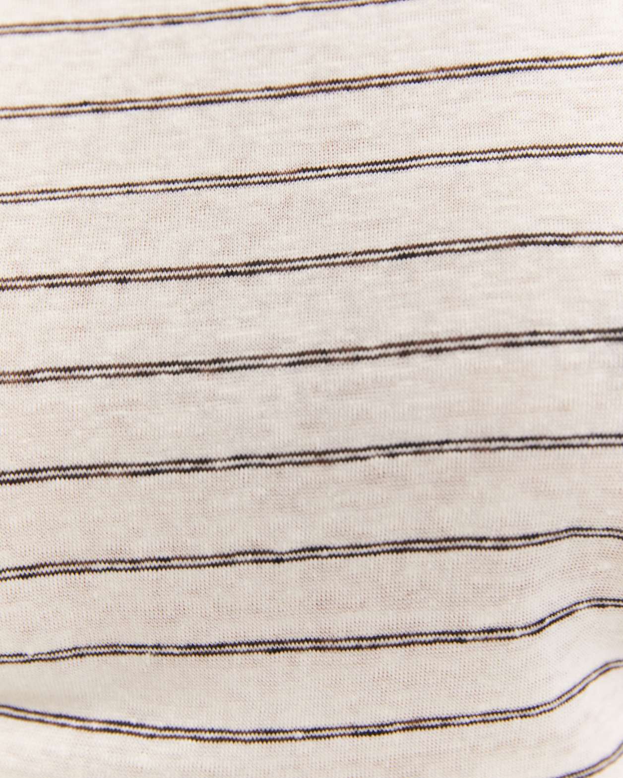 Ava Stripe Linen Tank in WHITE/BLACK