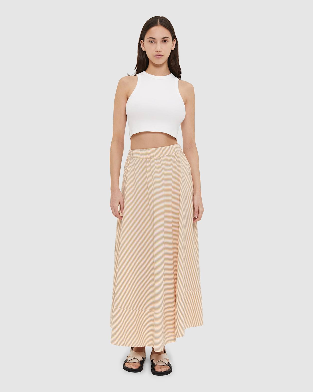Organic Cotton Crop Tank in WHITE