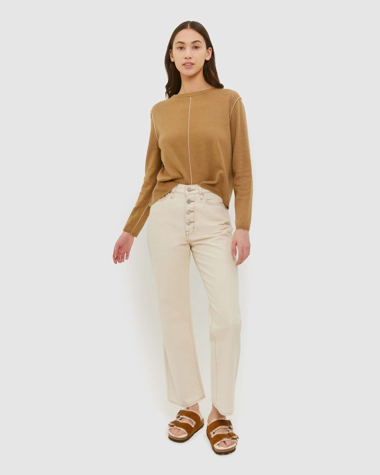 Isla V Back Knit in CAMEL