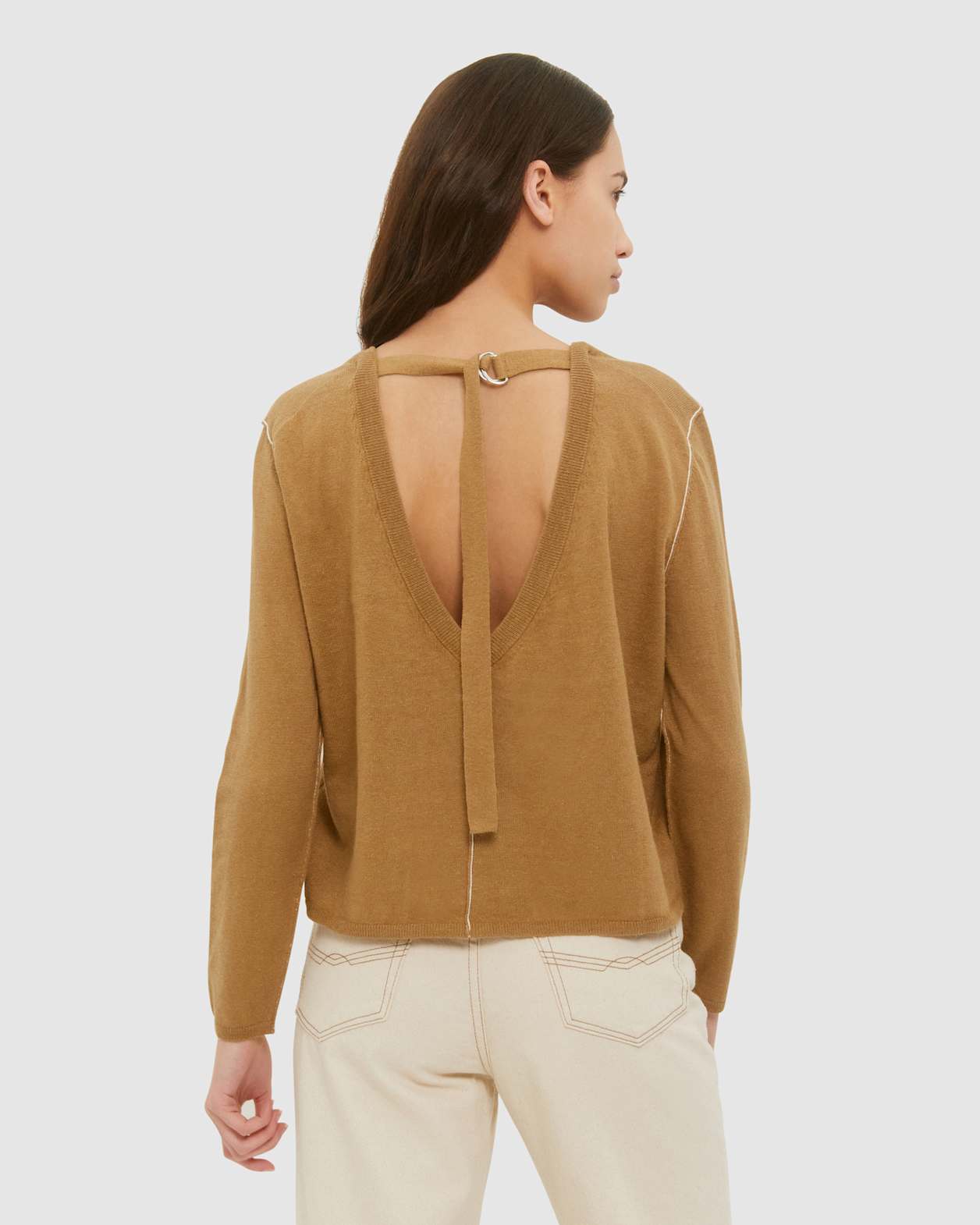 Isla V Back Knit in CAMEL