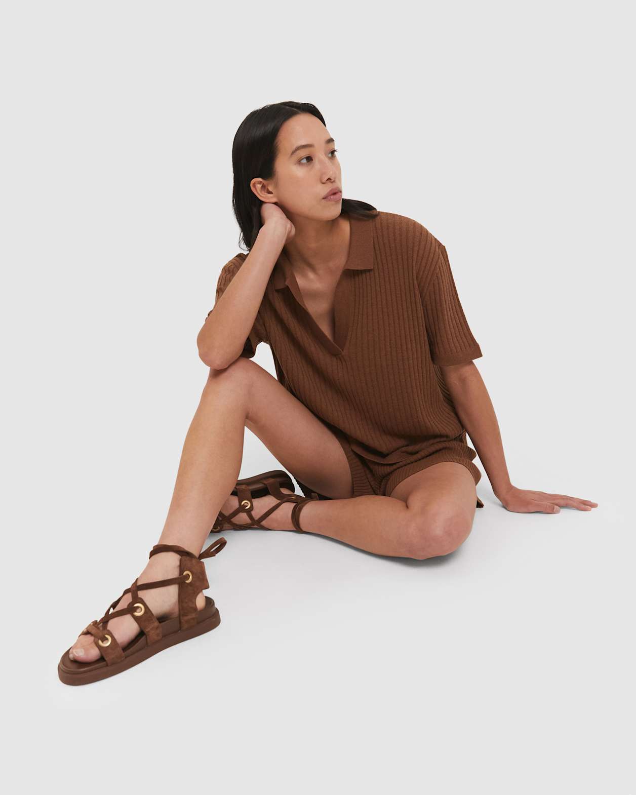 Sadie Knitted Top in COCONUT